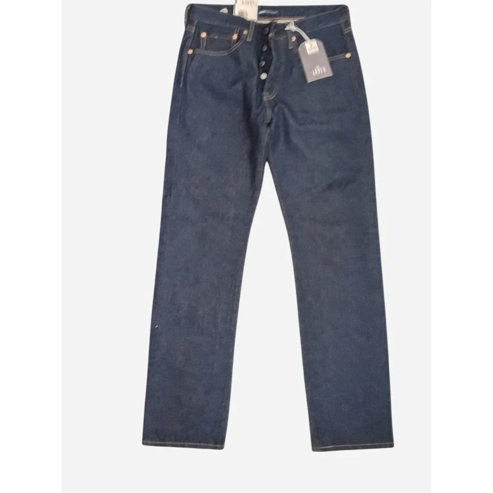 501 Levi's Men's Dark Blue Straight-Leg Jeans 31×34 NWT